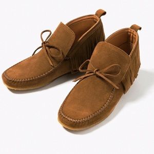Zara 100% leather moccasins